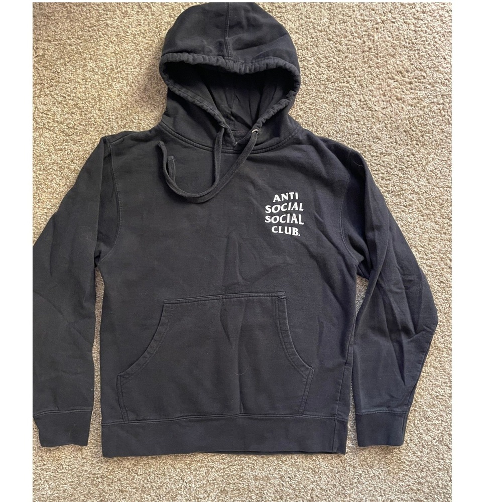 Anti Social Social Club Mind Games Black Logo Hoodie Mens Small Streetwear